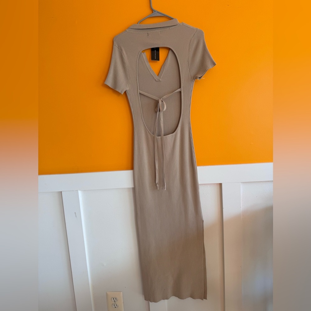 South Moon Under Taupe Collared Maxi Dress - Picture 3 of 5